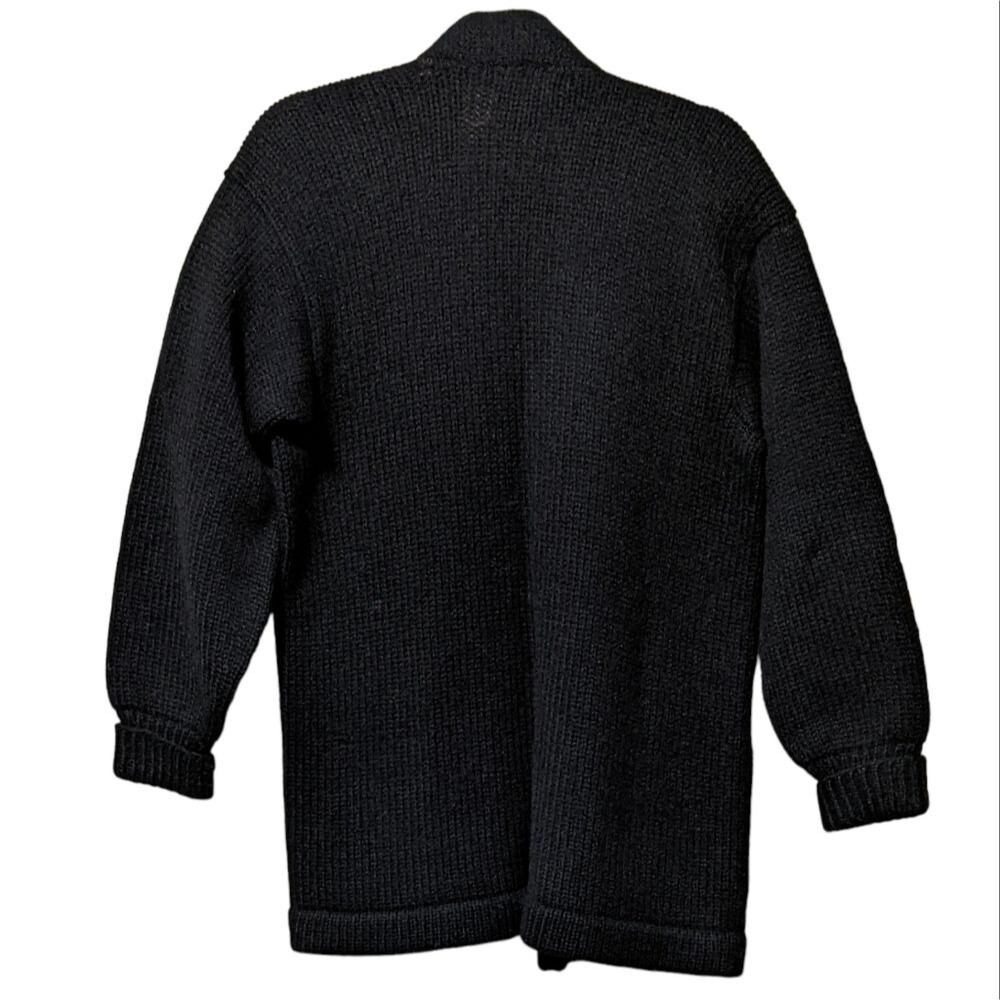 Princeton Award vintage black wool knitted school sweater jacket cardiga… - Picture 2 of 11